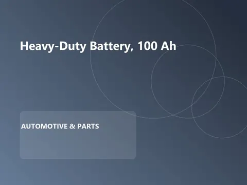 Heavy-Duty Battery, 100 Ah
