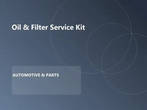 Oil & Filter Service Kit