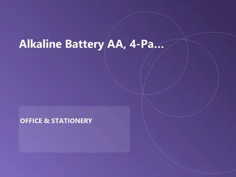 Alkaline Battery AA, 4-Pack