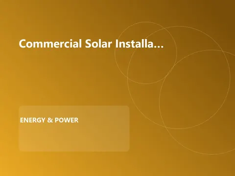 Commercial Solar Installation