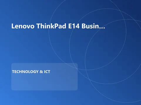 Lenovo ThinkPad E14 Business Laptop